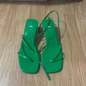 Zara green heels